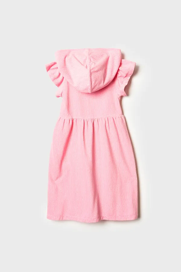 Халат трикотажный для девочек PLAYTODAY, розовый,светло-розовый - фото 2