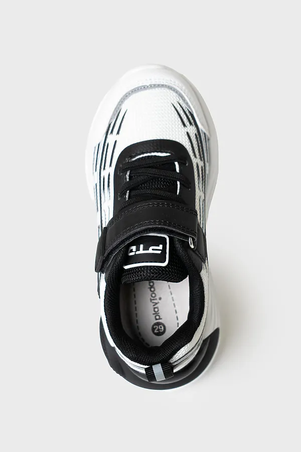 Полуботинки для мальчиков PLAYTODAY, белый,черный - фото 2