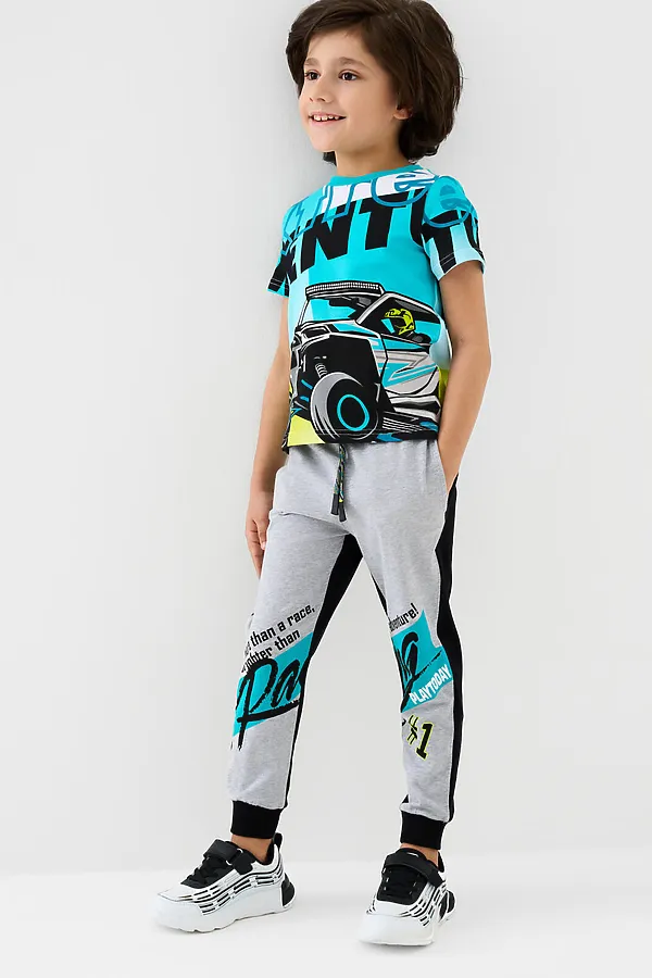 Полуботинки для мальчиков PLAYTODAY, белый,черный - фото 2