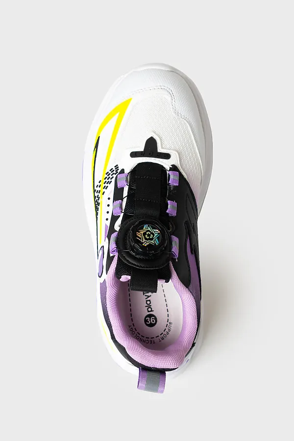 Полуботинки для девочек PLAYTODAY, фиолетовый,зеленый,черный - фото 2