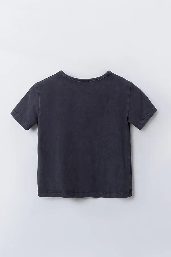 Футболка для девочек MARK FORMELLE, acid wash обсидиан +печать - фото 2