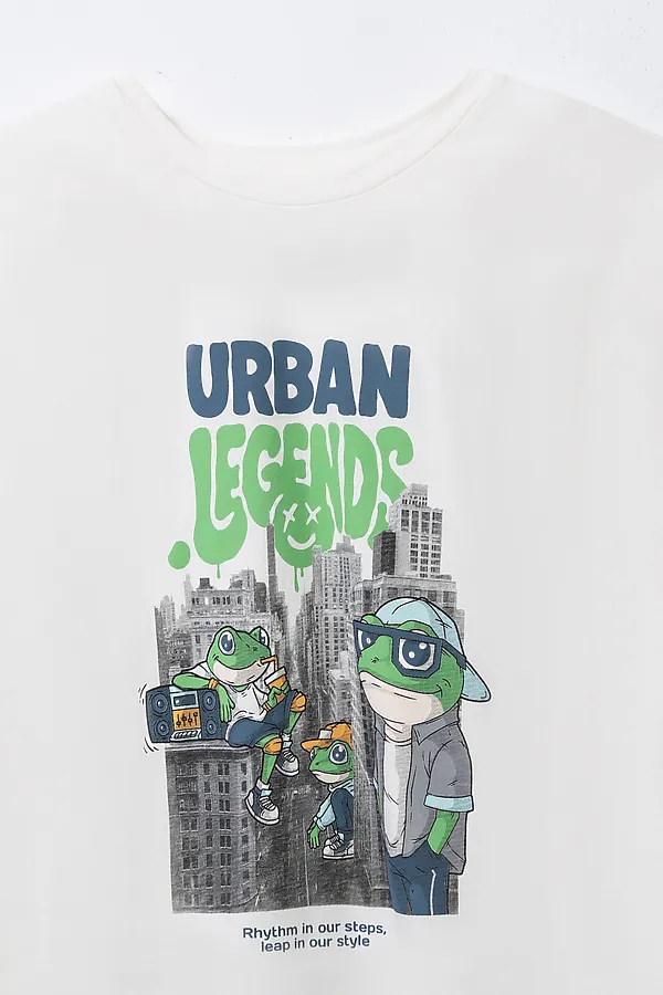 Комплект для мальчиков (джемпер, брюки) MARK FORMELLE, св.молочный +надписи на графите - фото 2