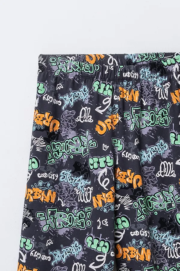 Комплект для мальчиков (джемпер, брюки) MARK FORMELLE, св.молочный +надписи на графите - фото 2