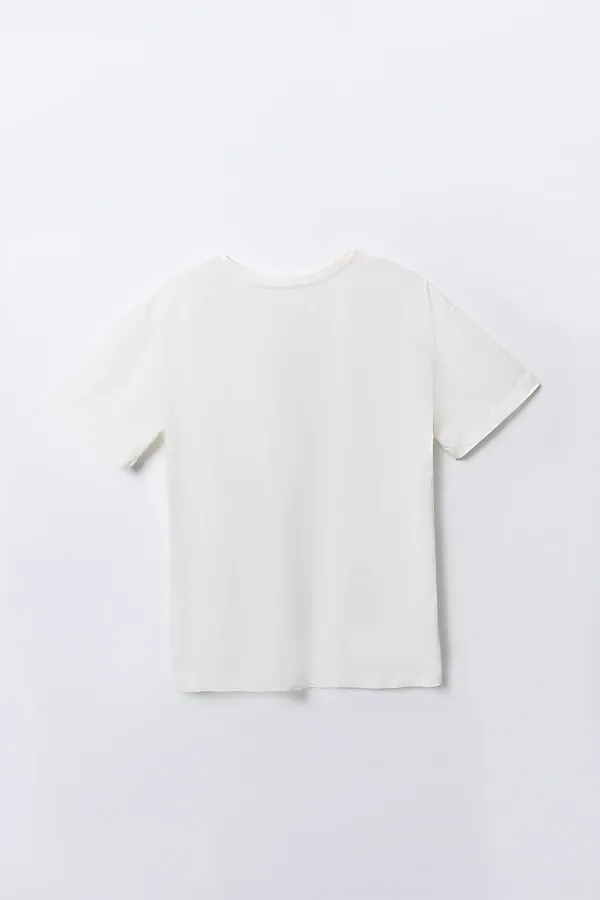 Комплект для мальчиков (джемпер, брюки) MARK FORMELLE, св.молочный +надписи на графите - фото 2