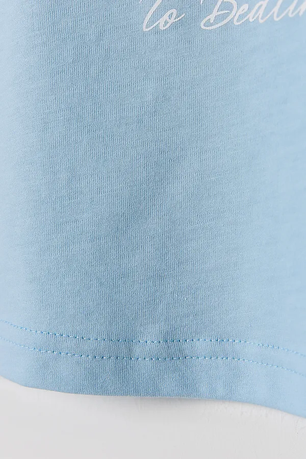 Комплект для девочек (футболка, брюки) MARK FORMELLE, голубой +розово -голубая клетка - фото 2