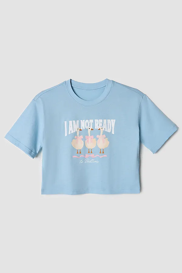 Комплект для девочек (футболка, брюки) MARK FORMELLE, голубой +розово -голубая клетка - фото 2