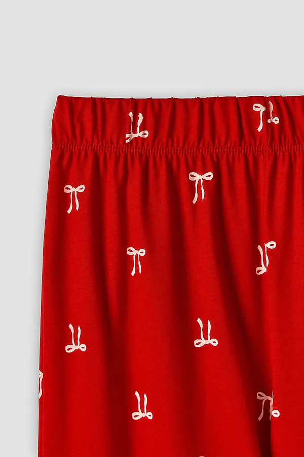 Комплект для девочек (рубашка, брюки) MARK FORMELLE, бантики на красном - фото 2