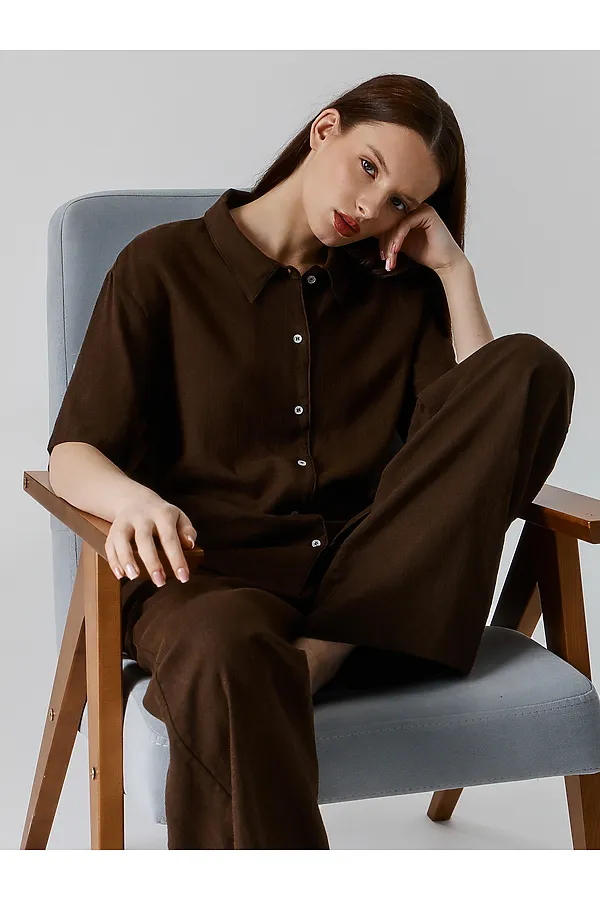 Костюм женский (жакет, брюки) MARK FORMELLE, т.коричневый - фото 2