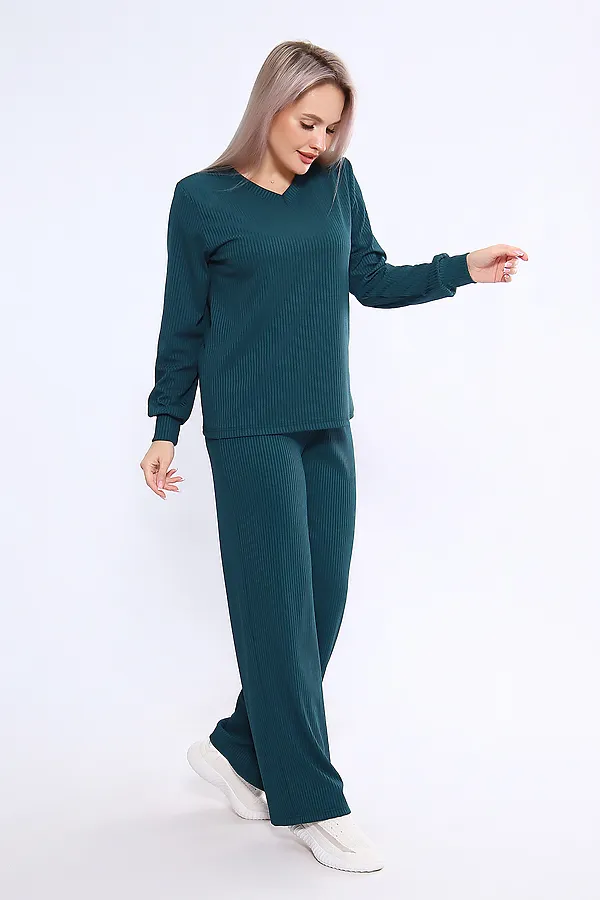 Костюм с брюками 745 НАТАЛИ, изумрудный - фото 2