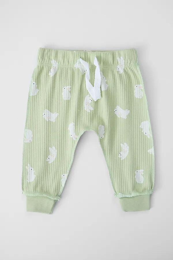 Ползунки детские (2шт.) MARK FORMELLE, зайки на бежевом +зайчата на св.зеленом - фото 2