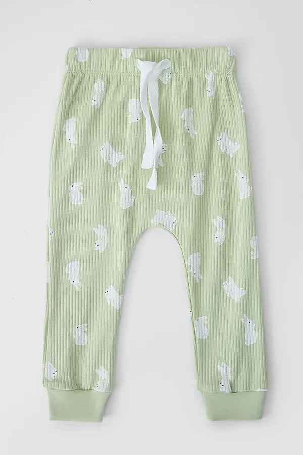 Ползунки детские (2шт.) MARK FORMELLE, зайки на бежевом +зайчата на св.зеленом - фото 2