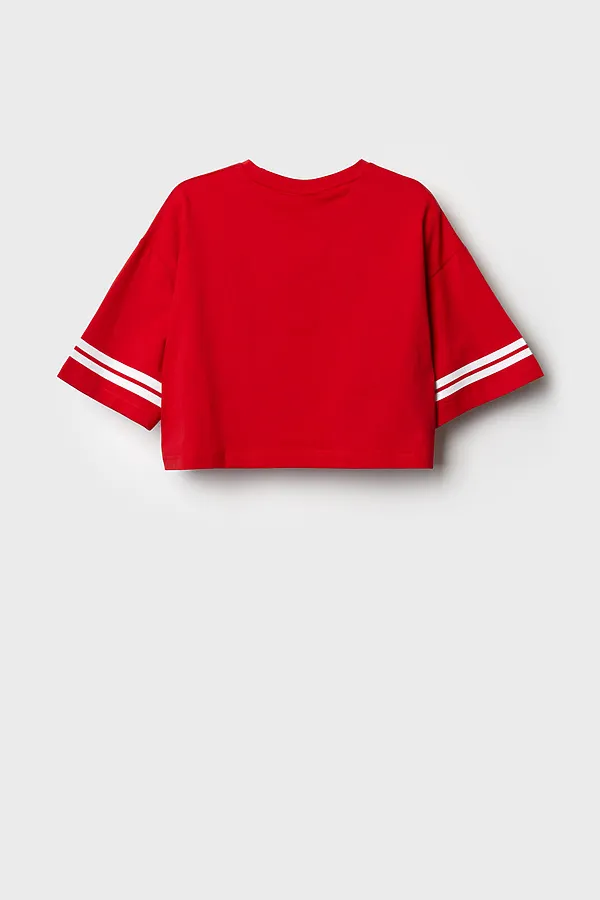Фуфайка трикотажная для девочек (футболка) PLAYTODAY, красный - фото 2