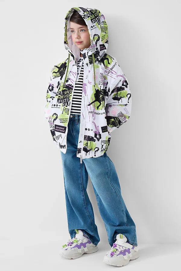 Полуботинки для девочек PLAYTODAY, белый,сиреневый - фото 2