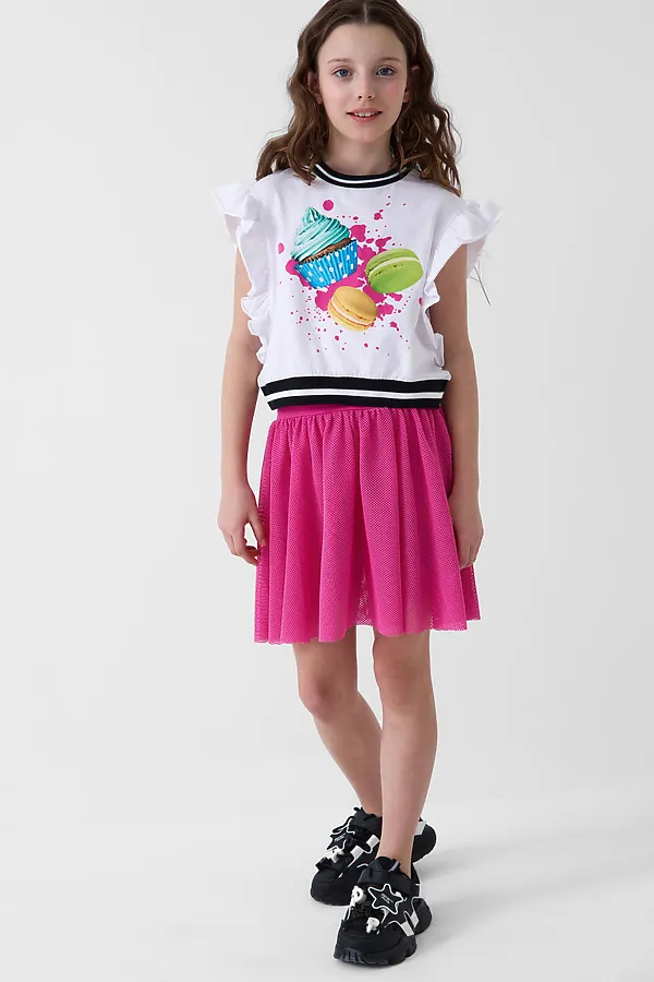 Полуботинки для девочек PLAYTODAY, черный,белый - фото 2