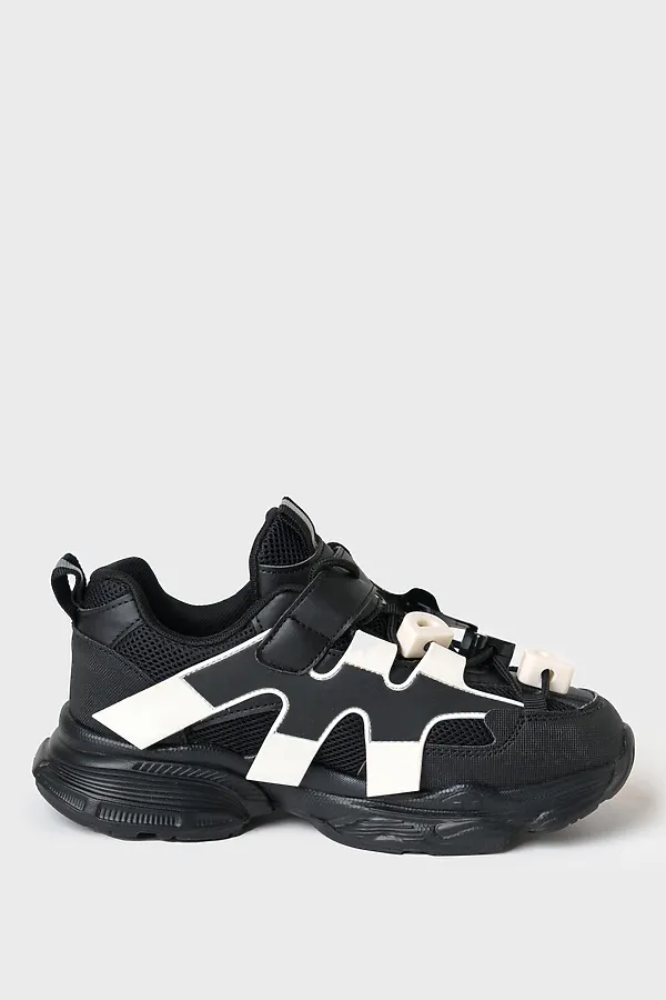 Полуботинки для девочек PLAYTODAY, черный,белый - фото 2