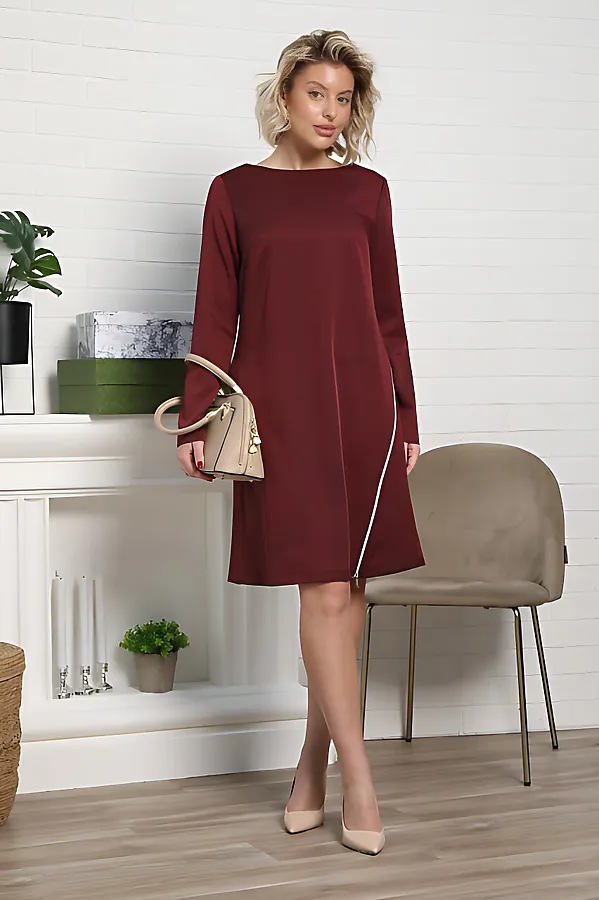 Платье Незнакомка LADY TAIGA, бордовое - фото 2