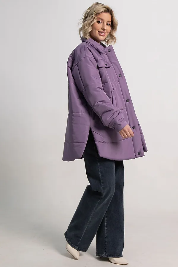 Куртка демисезонная Асель LADY TAIGA, фиолетовая - фото 2