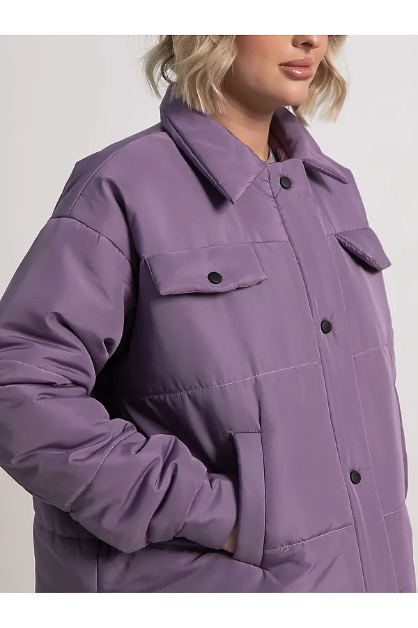 Куртка демисезонная Асель LADY TAIGA, фиолетовая - фото 2