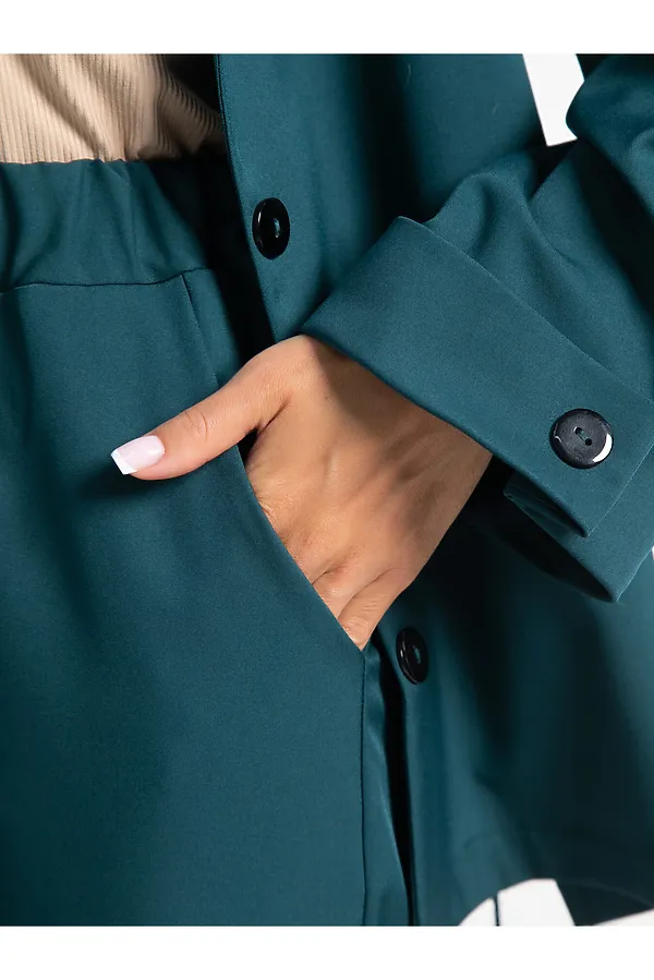 Костюм брючный Стилизация LADY TAIGA, изумруд - фото 2