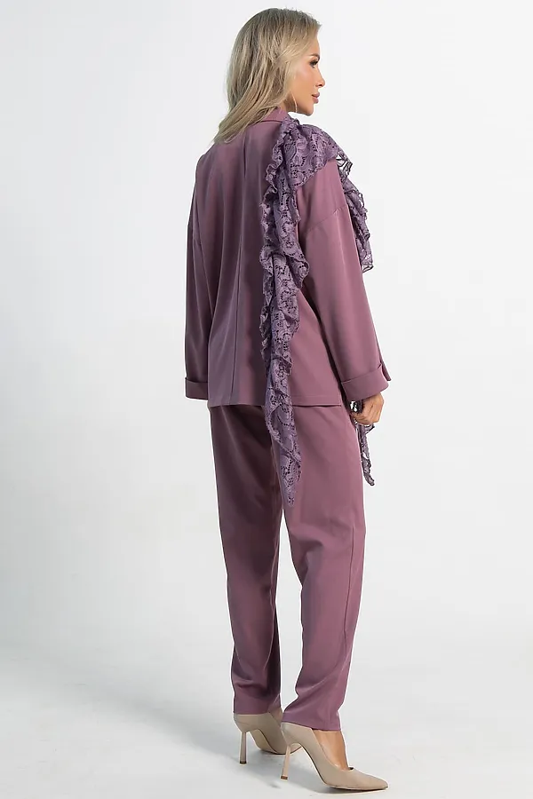 Костюм брючный Стилизация LADY TAIGA, нежно-розовый - фото 2