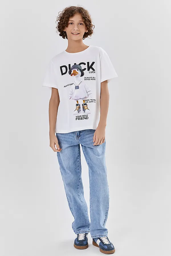 Футболка для мальчиков MARK FORMELLE, белый +печать8 - фото 2