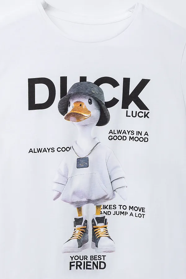 Футболка для мальчиков MARK FORMELLE, белый +печать8 - фото 2