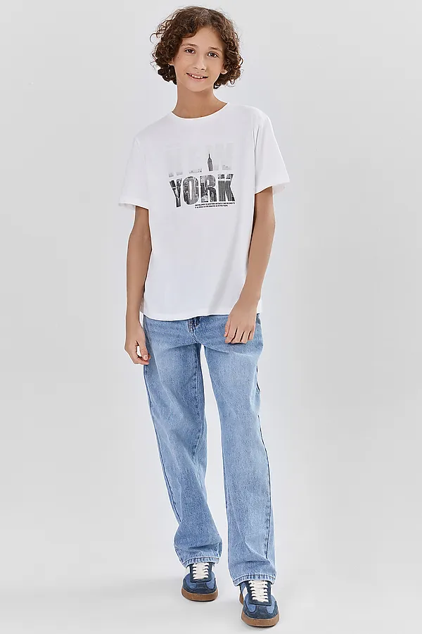 Футболка для мальчиков MARK FORMELLE, белый +печать4 - фото 2