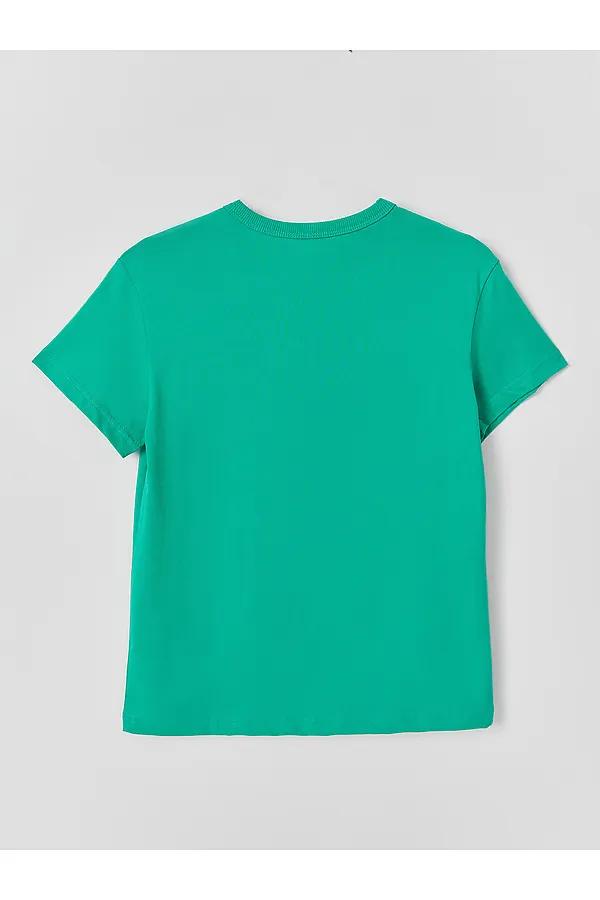 Футболка для мальчиков MARK FORMELLE, зеленый топаз +печать - фото 2