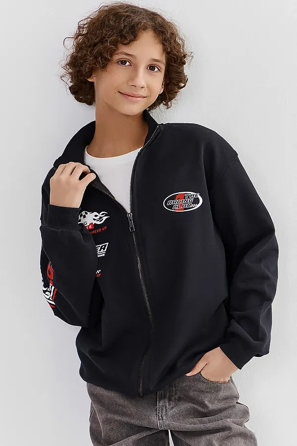 Толстовка для мальчиков MARK FORMELLE, черный +печать5 - фото 2