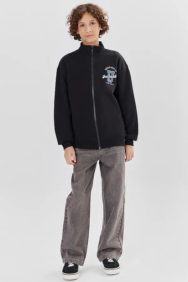 Толстовка для мальчиков MARK FORMELLE, черный +печать - фото 2