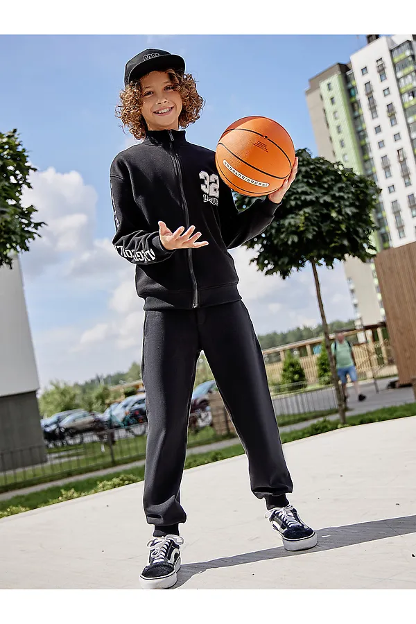 Толстовка для мальчиков MARK FORMELLE, черный +печать - фото 2