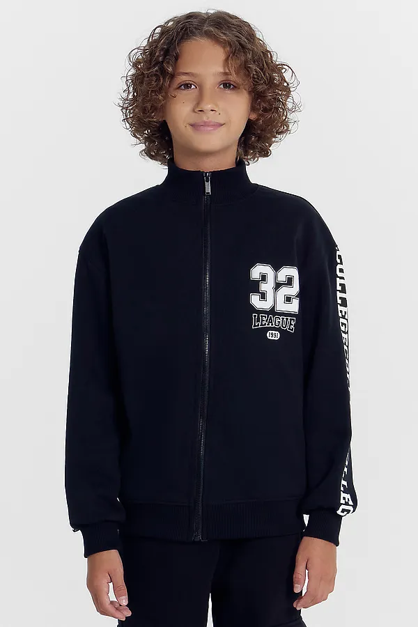 Толстовка для мальчиков MARK FORMELLE, черный +печать - фото 2