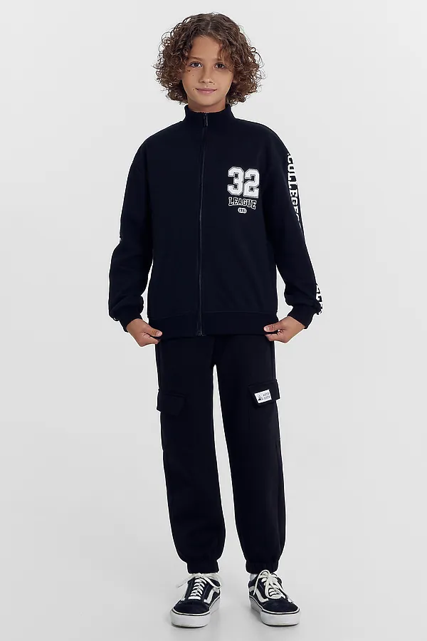 Толстовка для мальчиков MARK FORMELLE, черный +печать - фото 2