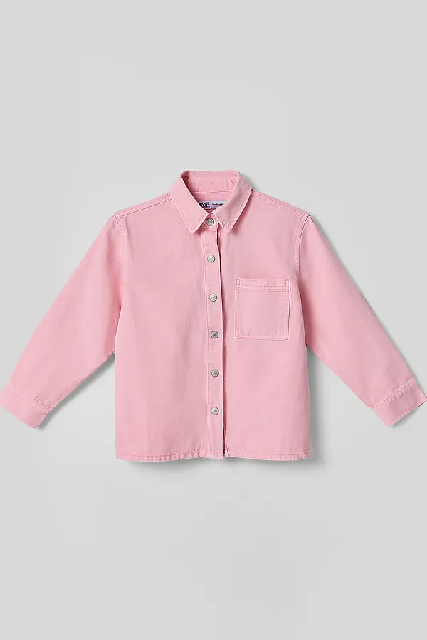 Рубашка джинсовая для девочек MARK FORMELLE, розовый - фото 2