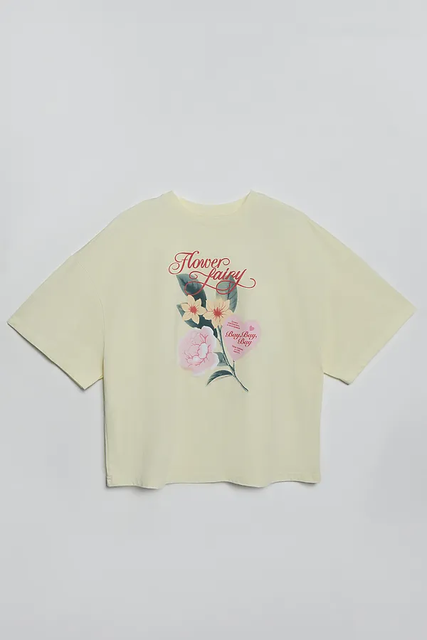 Комплект женский (джемпер, шорты) MARK FORMELLE, разбеленный желтый +цветы на желтом - фото 2