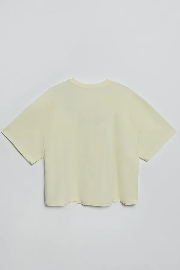 Комплект женский (джемпер, шорты) MARK FORMELLE, разбеленный желтый +цветы на желтом - фото 2