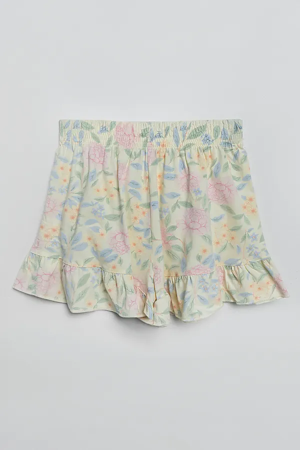 Комплект женский (джемпер, шорты) MARK FORMELLE, разбеленный желтый +цветы на желтом - фото 2