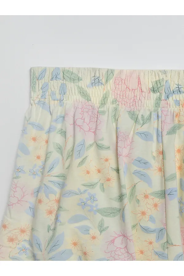 Комплект женский (джемпер, шорты) MARK FORMELLE, разбеленный желтый +цветы на желтом - фото 2