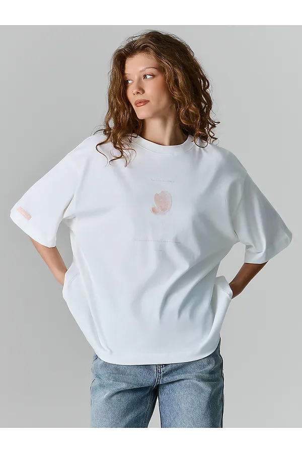 Футболка женская MARK FORMELLE, белый +печать27 - фото 2