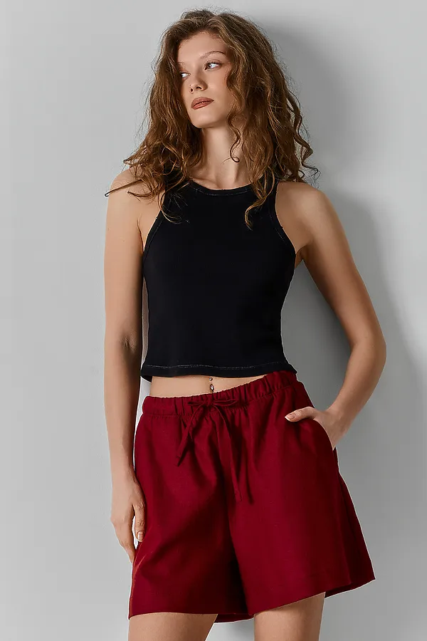 Шорты женские MARK FORMELLE, портвейн - фото 2