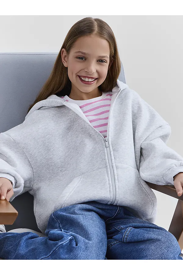 Толстовка для девочек MARK FORMELLE, серый меланж 4306-а - фото 2