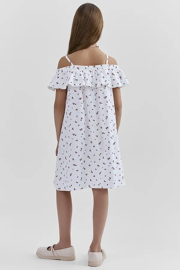 Сарафан для девочек MARK FORMELLE, вишенки на белом - фото 2