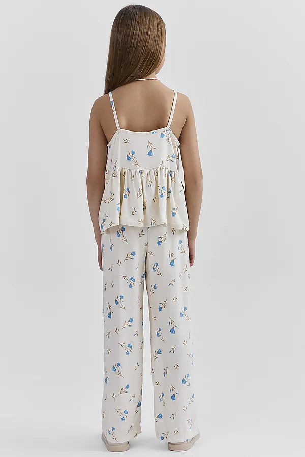 Комплект для девочек (топ, брюки) MARK FORMELLE, колокольчики на молочном - фото 2