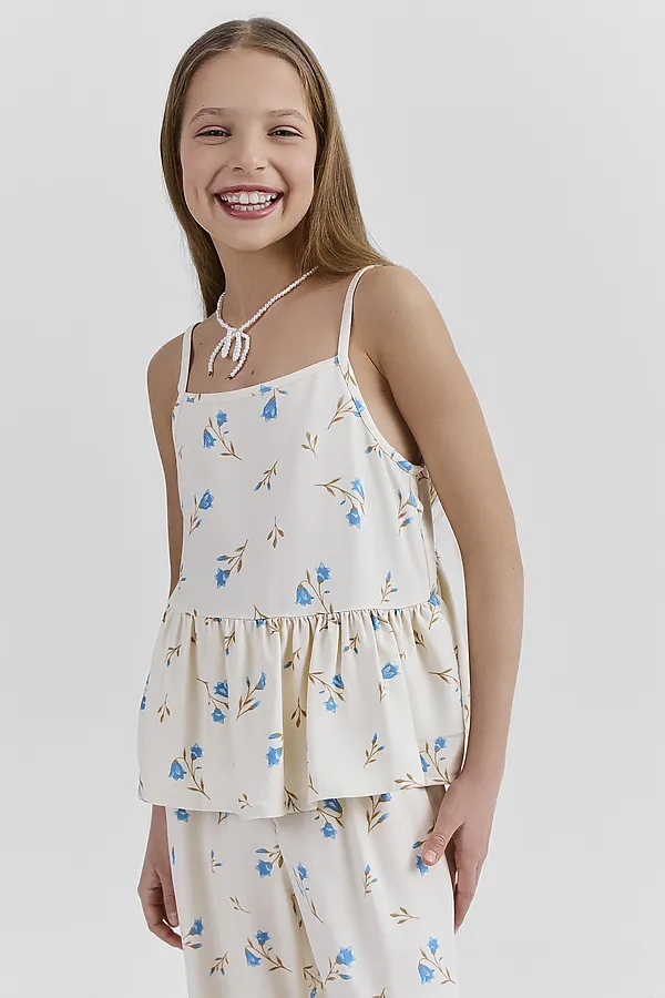 Комплект для девочек (топ, брюки) MARK FORMELLE, колокольчики на молочном - фото 2