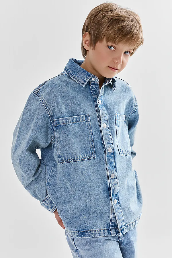 Куртка джинсовая для мальчиков MARK FORMELLE, голубой +тинт - фото 2