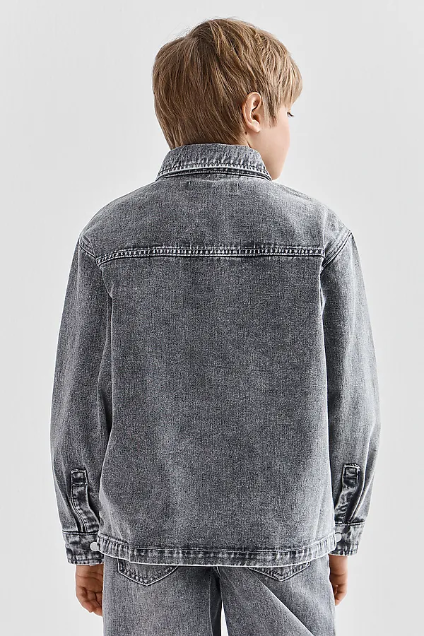 Куртка джинсовая для мальчиков MARK FORMELLE, серый - фото 2