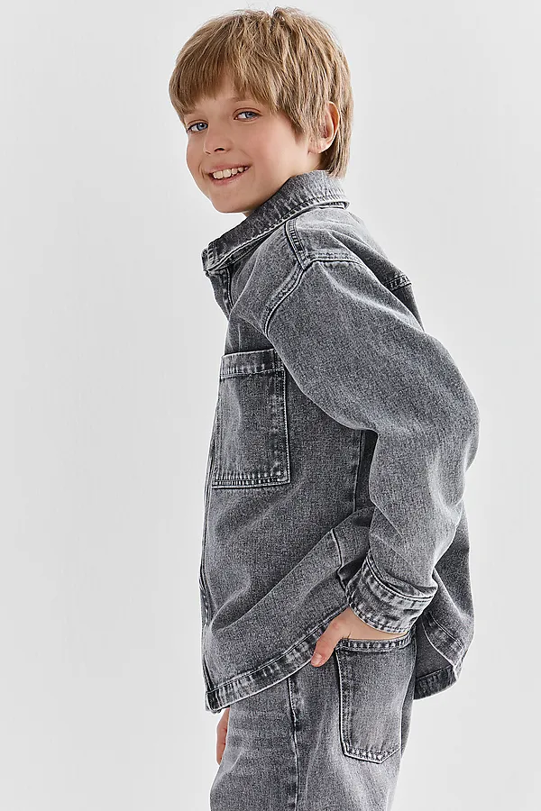 Куртка джинсовая для мальчиков MARK FORMELLE, серый - фото 2