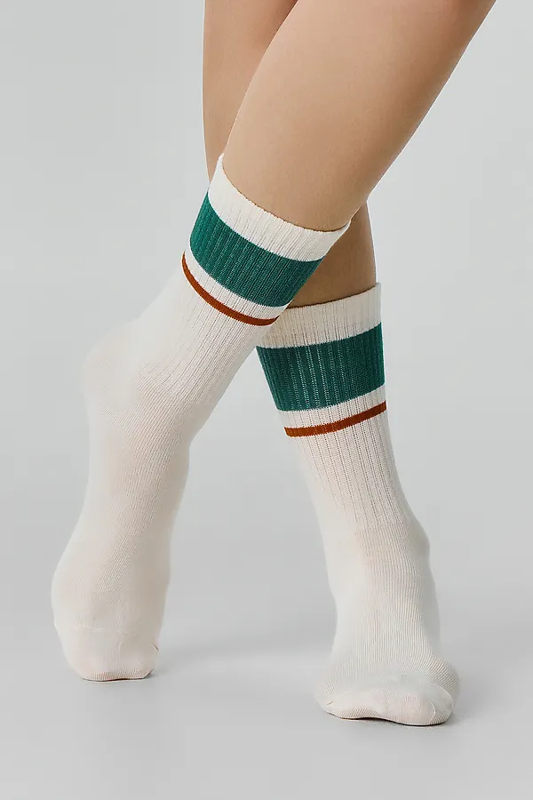 Носки женские (3 пары) MARK FORMELLE, я.малахит /лёд /молочный/ - фото 2