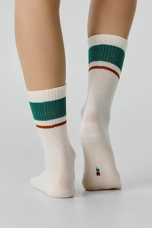 Носки женские (3 пары) MARK FORMELLE, я.малахит /лёд /молочный/ - фото 2