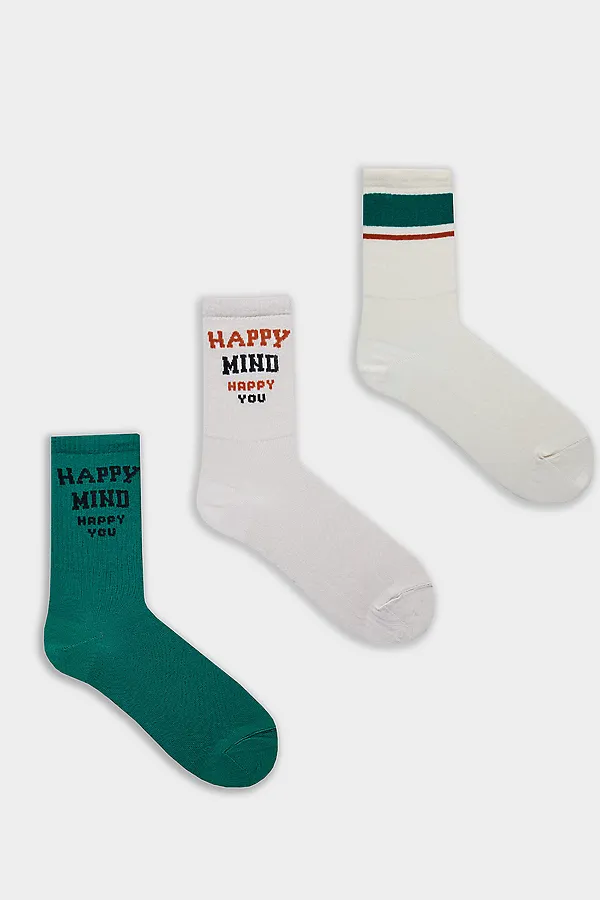 Носки женские (3 пары) MARK FORMELLE, я.малахит /лёд /молочный/ - фото 2